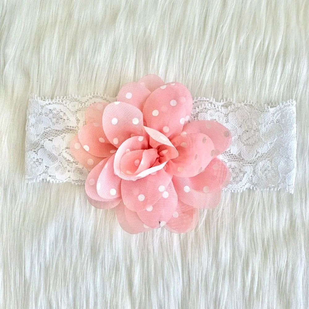 POLKA DOT LACE HEADBAND